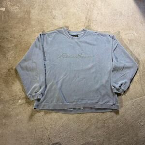 Y2K Eddie Bauer Eb Tek Graphic Logo Crewneck Sweatshirt